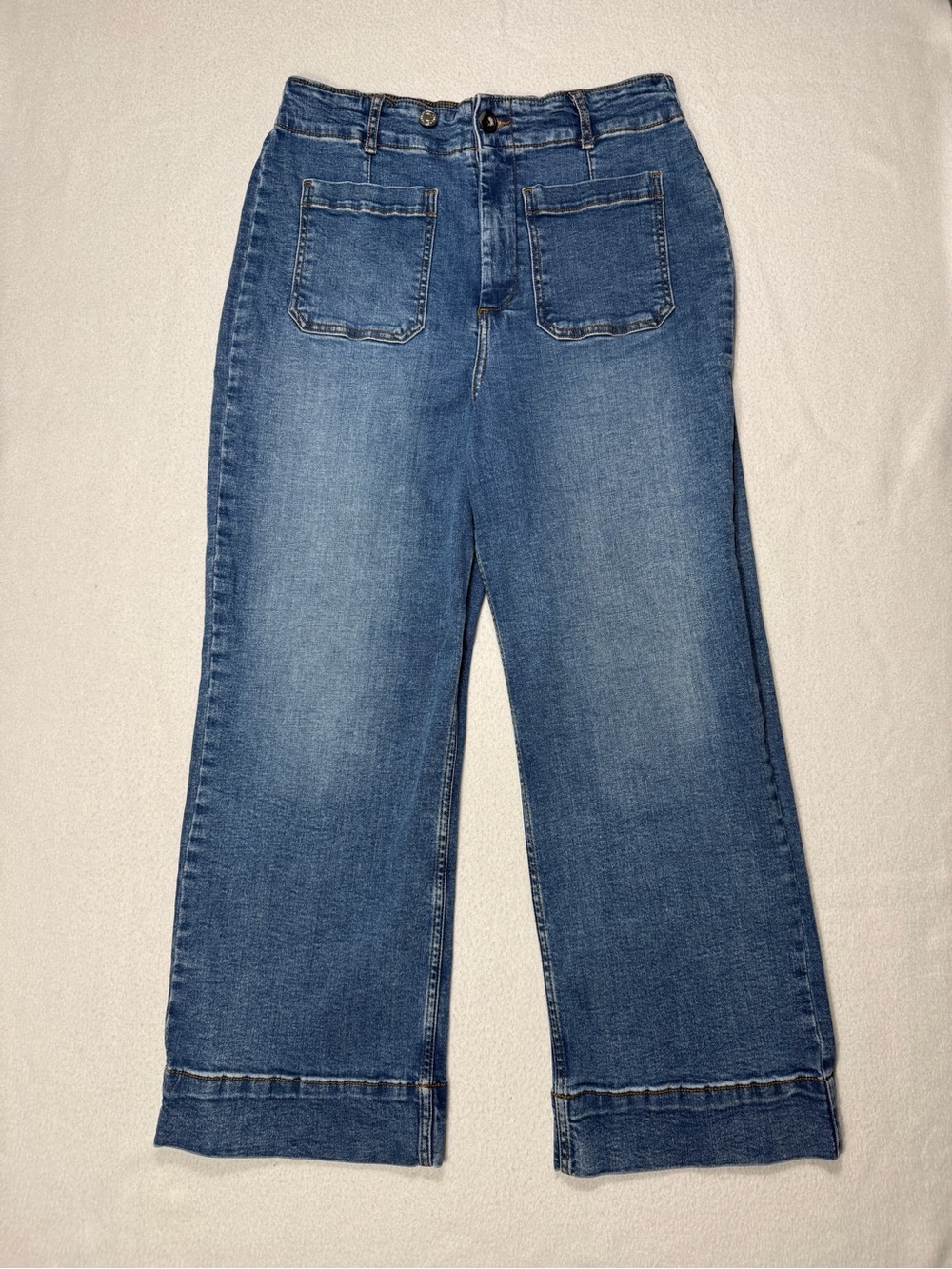 Bagatelle Collection NY Medium Wash Wide Leg Hi Rise Jean Size 31 #2477 - Picture 2 of 12